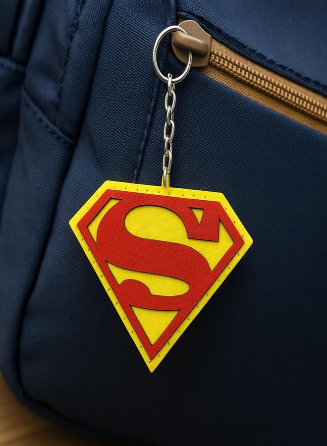 iCraft DIY Felt Keychain Kit for Kids - Easy Sew Plush Craft for Fine Motor Skills & Parent-Child Fun - Ages 6-12 (Superman) - Image 2